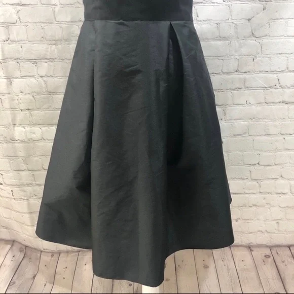 Monique Lhuillier One Shoulder Fit & Flare Cocktail Dress Black Size 10 - Picture 5 of 14